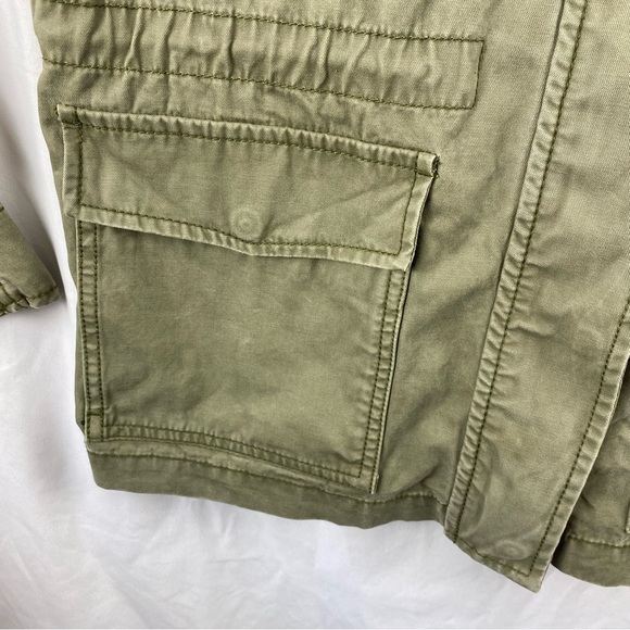 Madewell Passage Utility Cargo Olive Green Military Full Zip Up Jacket Small - Picture 16 of 16